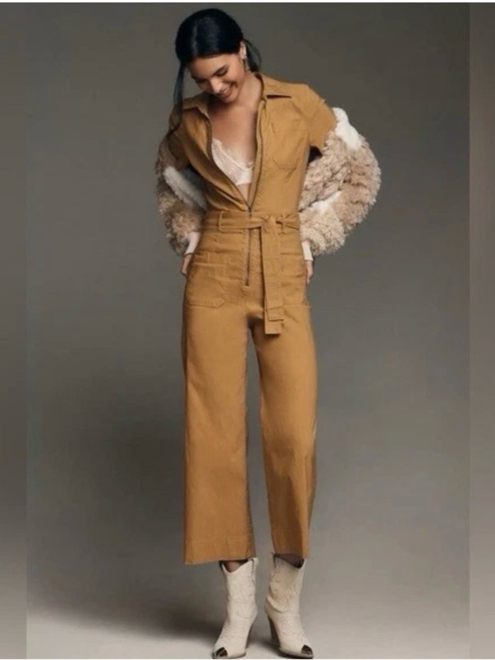 Maeve Weekend Colette Jumpsuit Structured Wide Leg Boho Athropologie